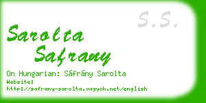sarolta safrany business card