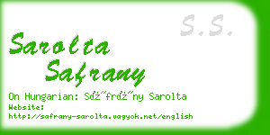 sarolta safrany business card